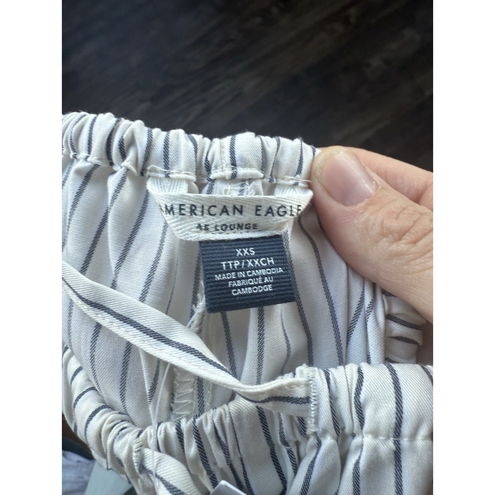 SOLD
Wide Leg PJ Pant Stripe Pockets Y2K Inspired XXS Oversized Cappuccino - Picture 9 of 11